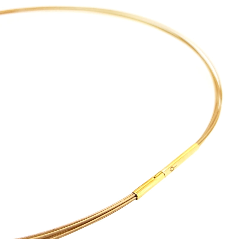 Halsreif Knotenschmuck gelbvergoldet, mit Druckknopf, REIF-7-gold-Druck