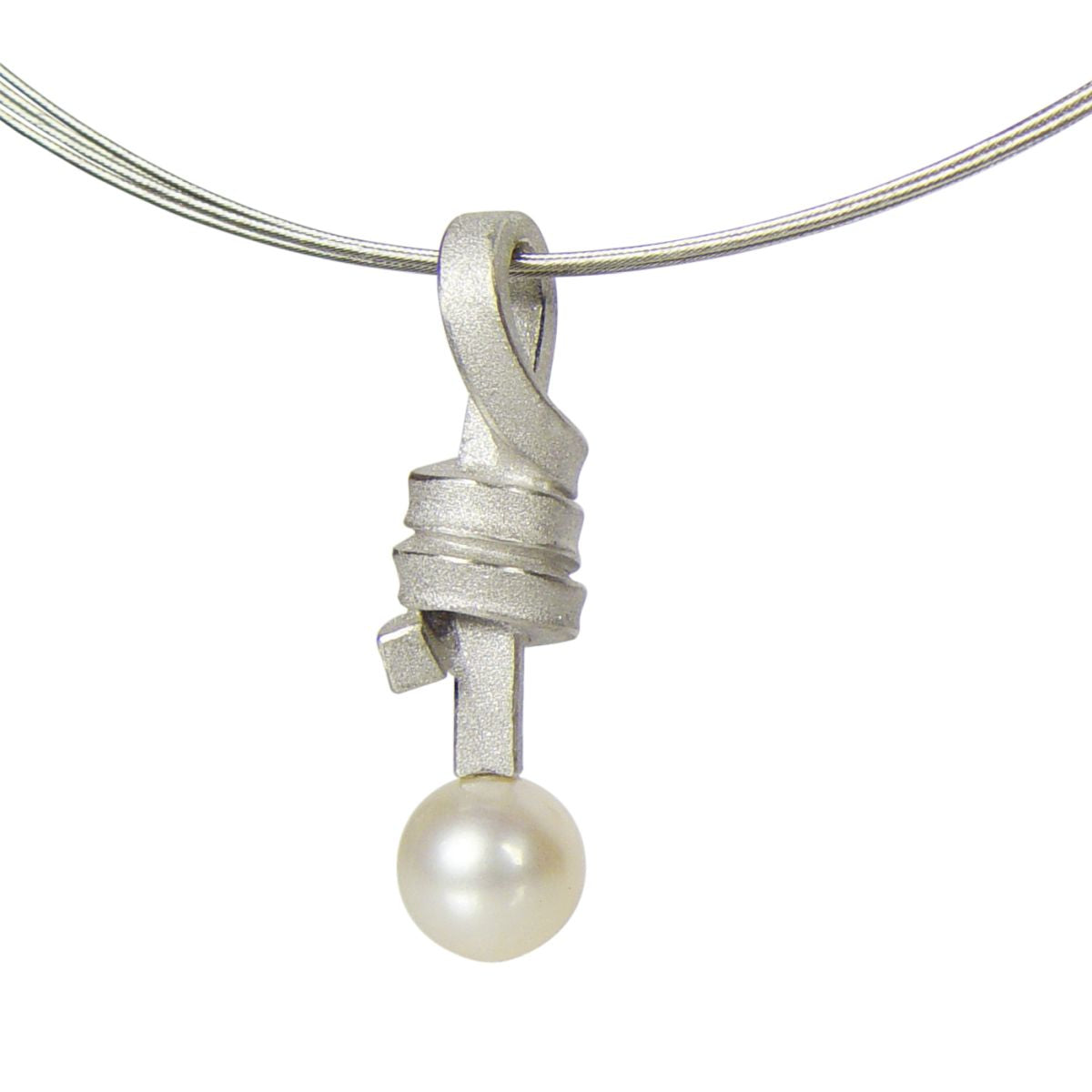 Anhänger Knotenschmuck Perl Pendel ANH-P14-Perle