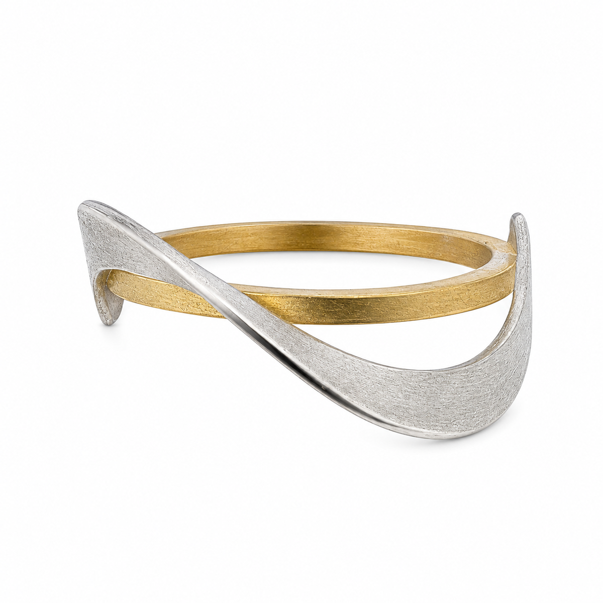 925er Silber Ring feingoldbelegt MANU R1437