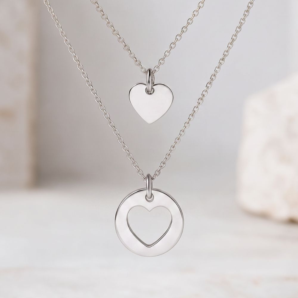 2er Set Herzkette personalisierbar