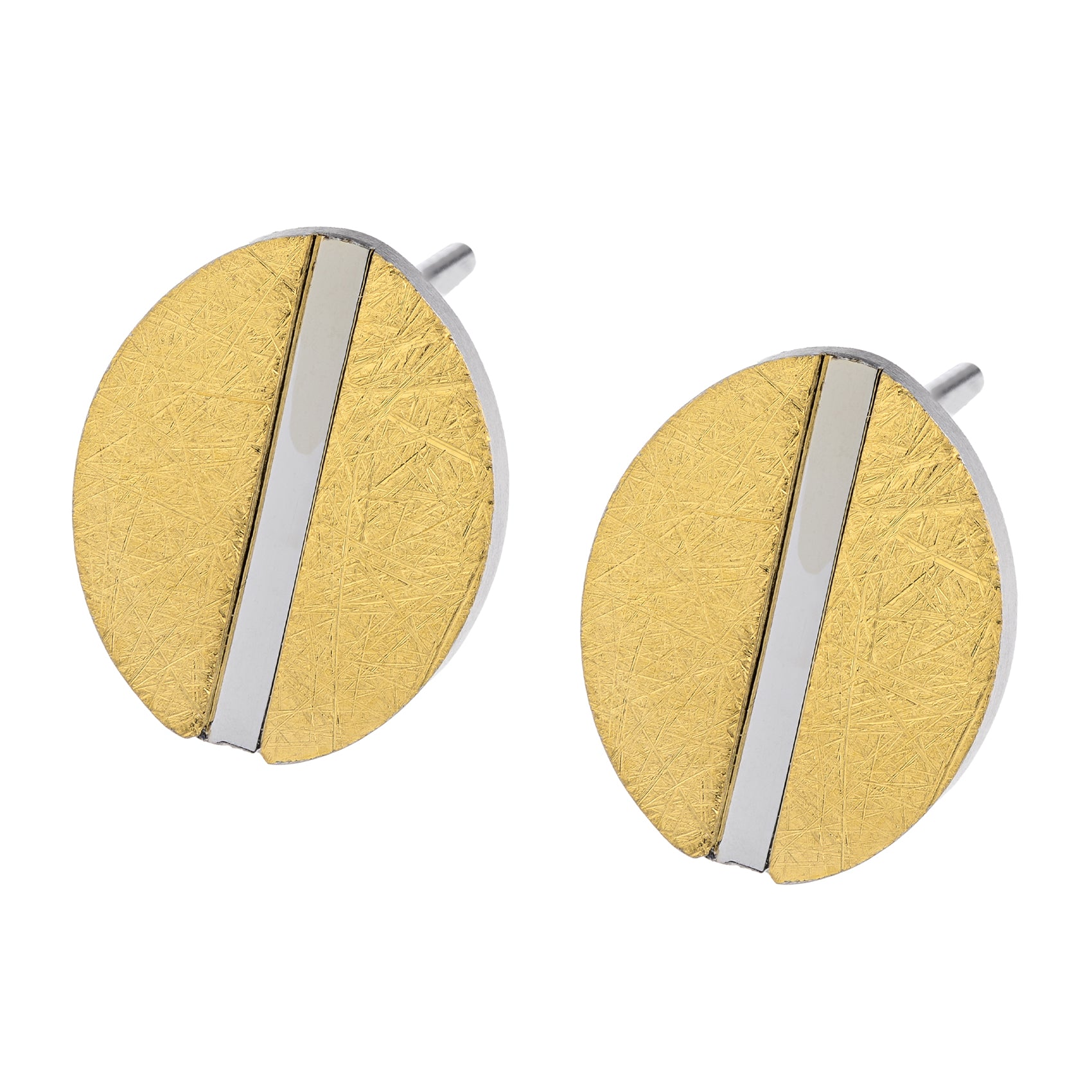 Edelstahl Ohrstecker Gelbgold ERNSTES DESIGN E750