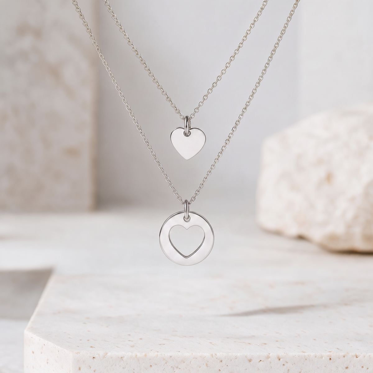 2er Set Herzkette personalisierbar