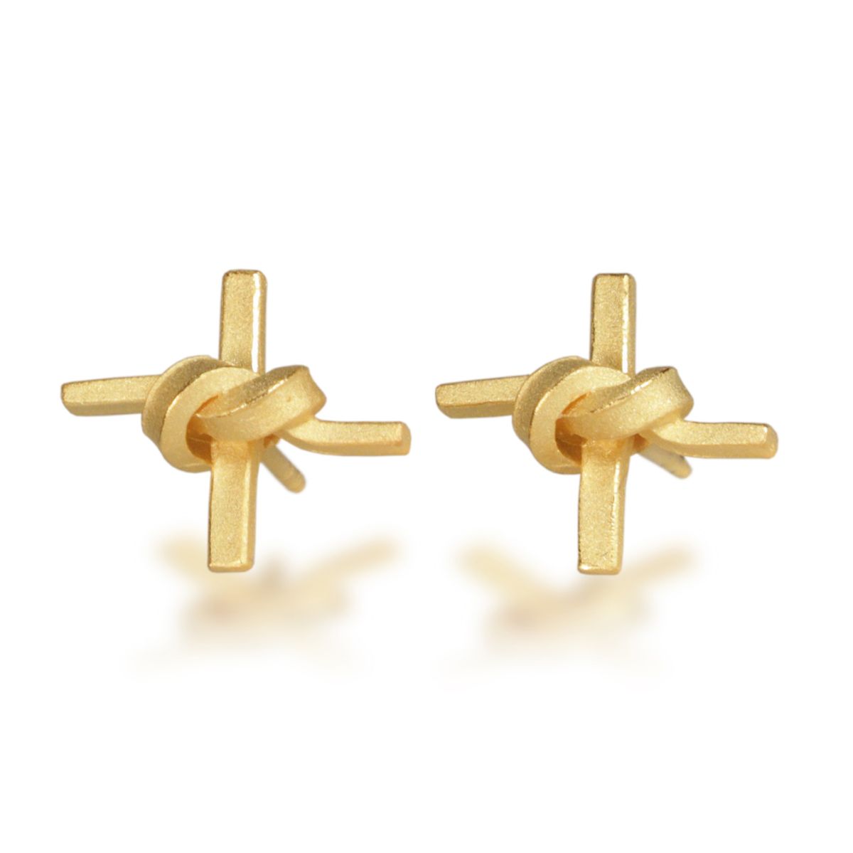 Ohrstecker Knotenschmuck Kreuz OST-24