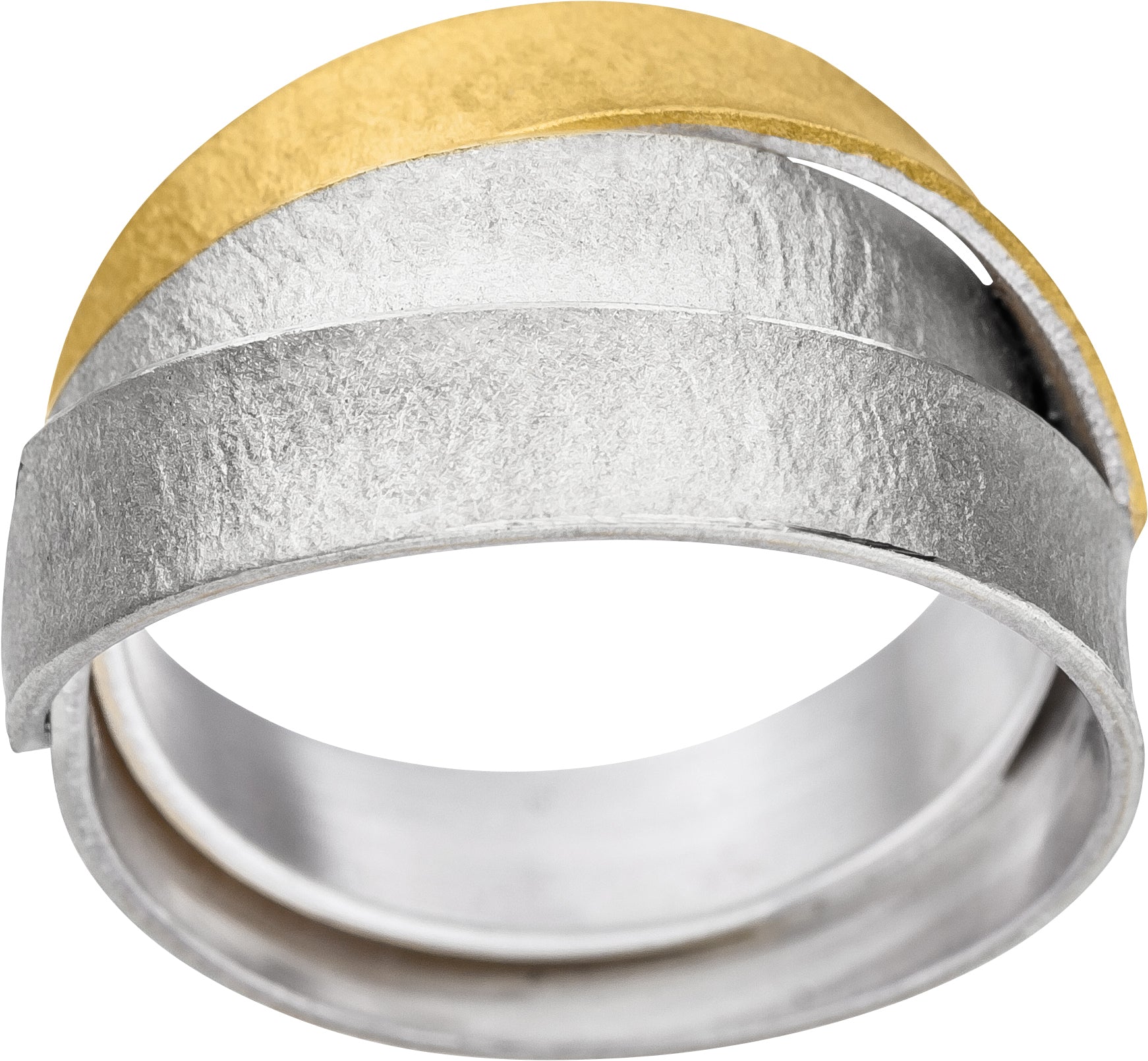 925 Sterling Silber Ring Vergoldet MANU R1188