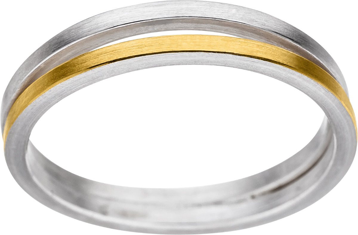 925er Silber Ring feingoldbelegt MANU R1195