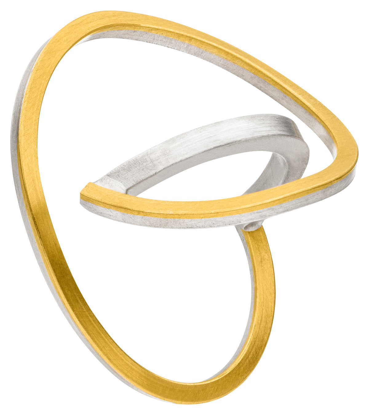925er Silber Ring feingoldbelegt MANU R1345