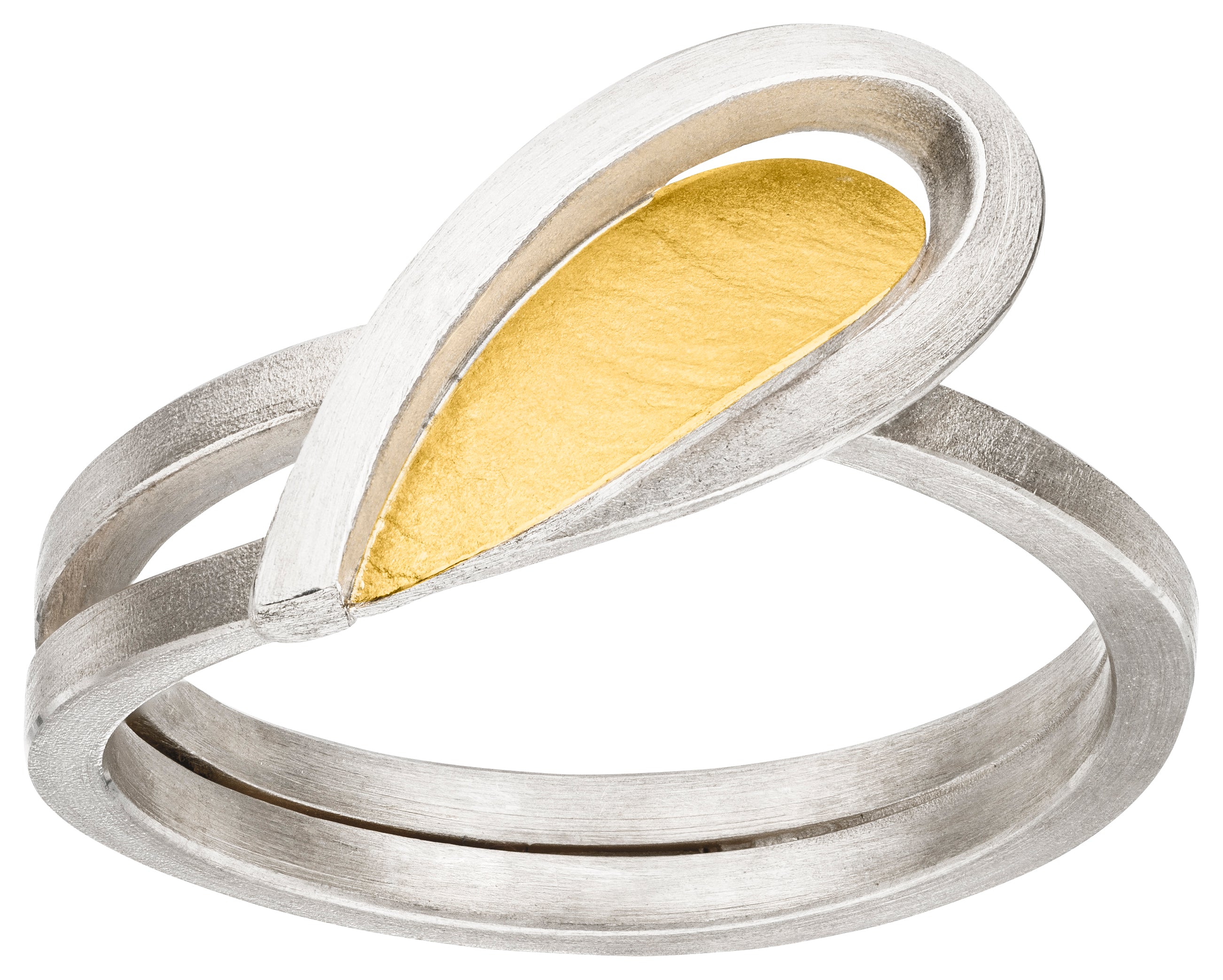 925 Sterling Silber Ring Vergoldet MANU R1363