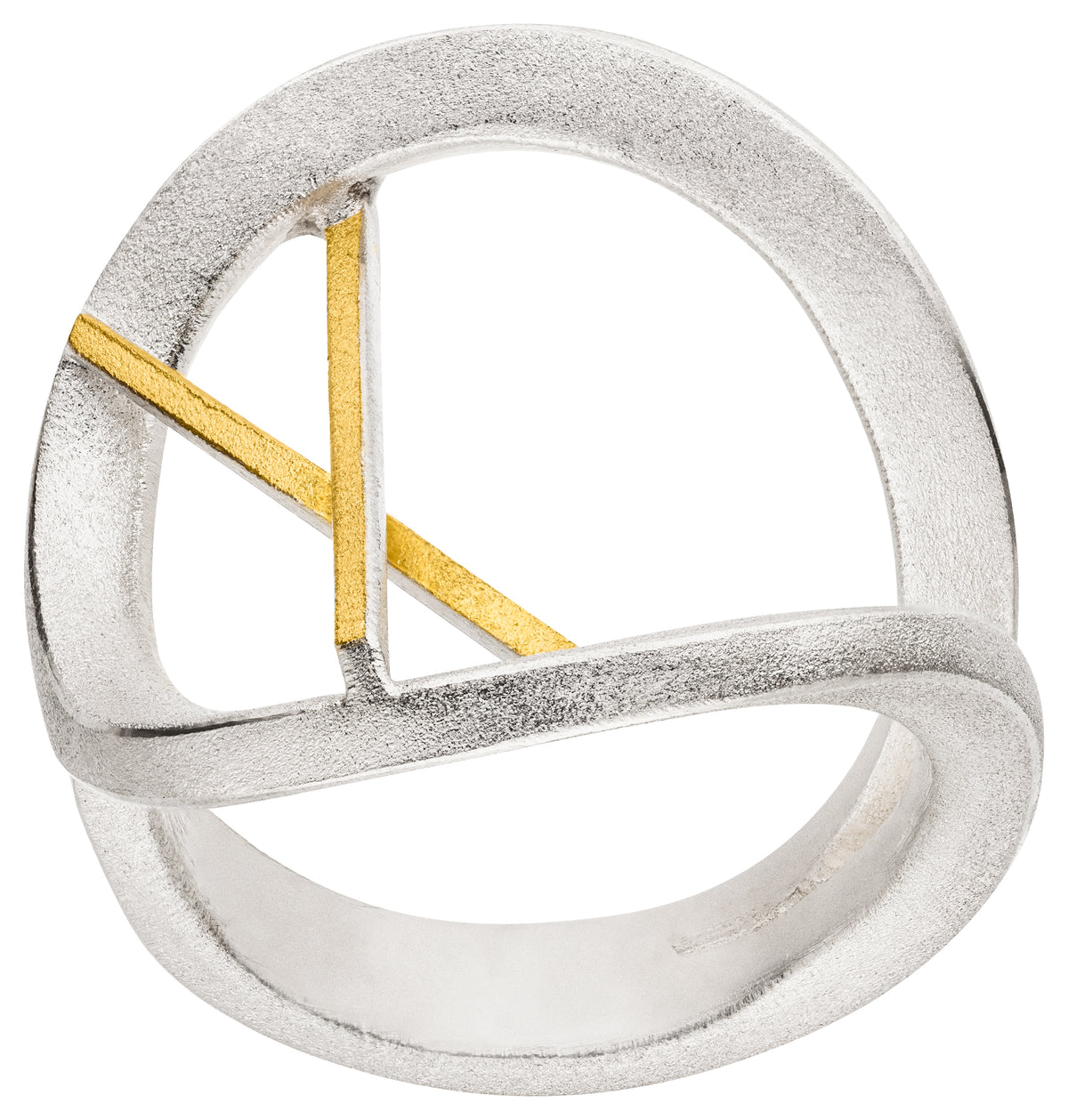 925er Silber Ring feingoldbelegt MANU R1436