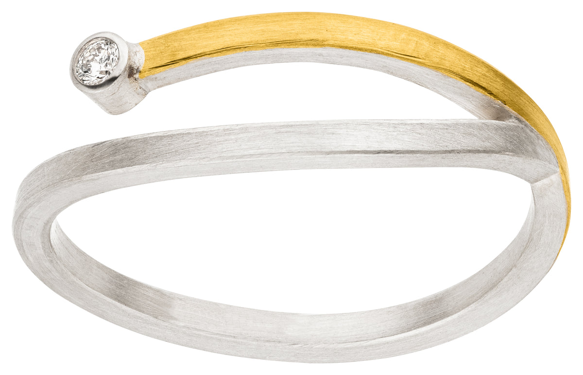 Ring 925er Silber feingoldbelegt MANU R1439BR
