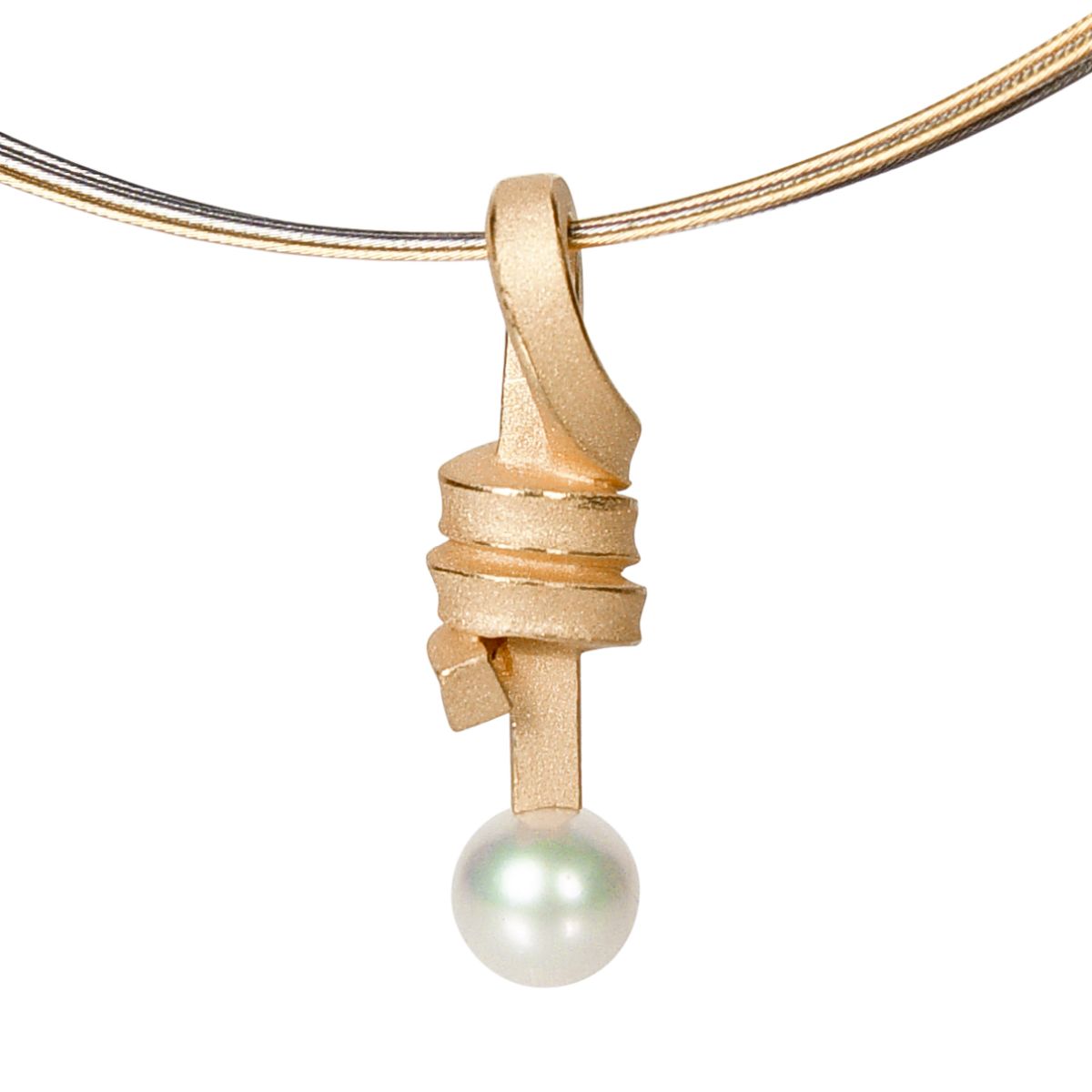 Anhänger Knotenschmuck Perl Pendel ANH-P14-Perle