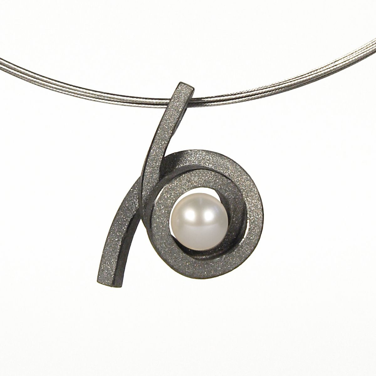Anhänger Knotenschmuck Perl Spirale ANH-P15-Perle