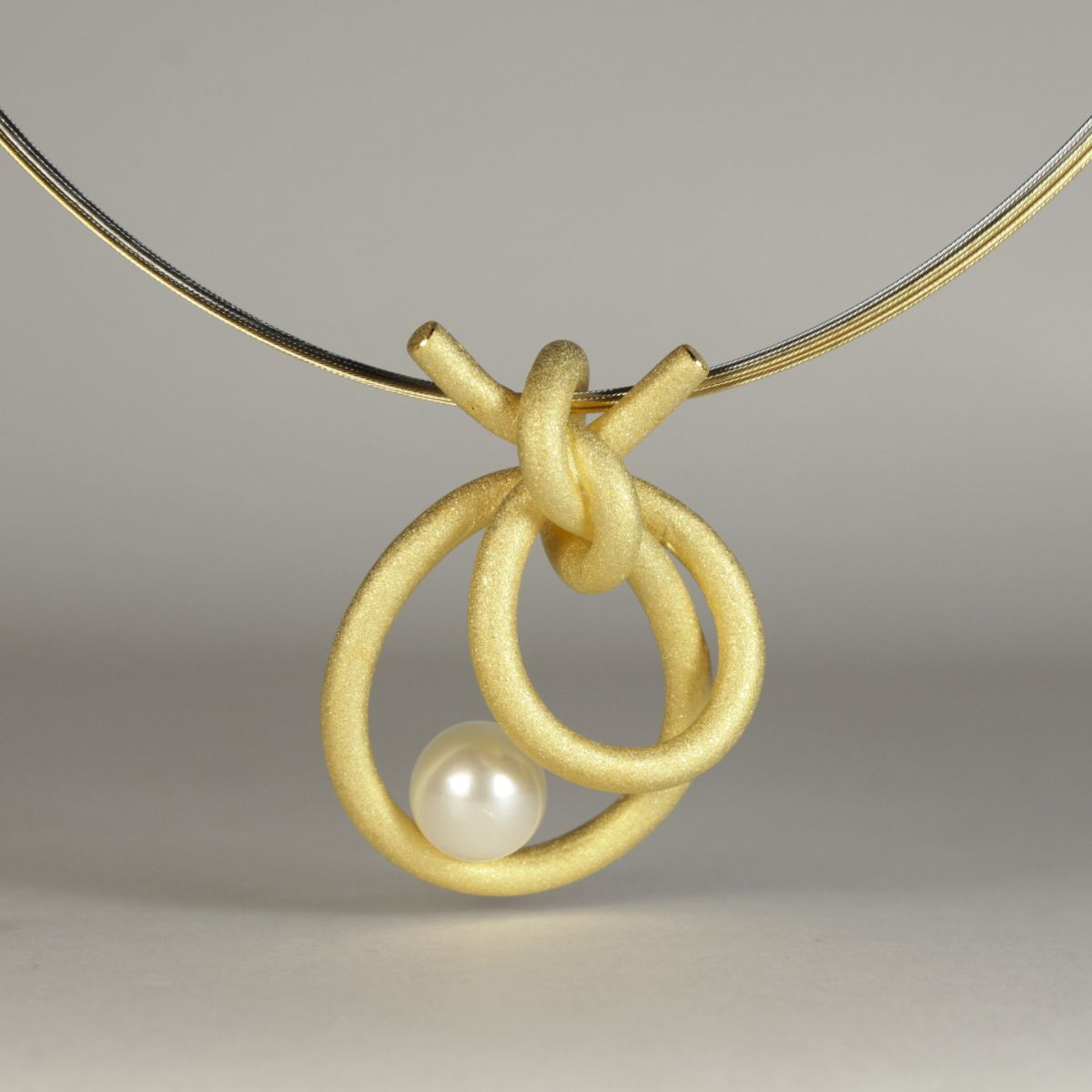 Anhänger Knotenschmuck Perl Schlaufe ANH-P22-Perle