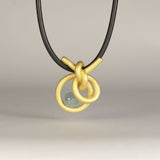 Anhänger Knotenschmuck Perl Schlaufe Knoten ANH-P23 Aquamarin
