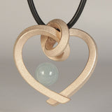 Anhänger Knotenschmuck Gebundenes Herz ANH-P2-Aquamarin