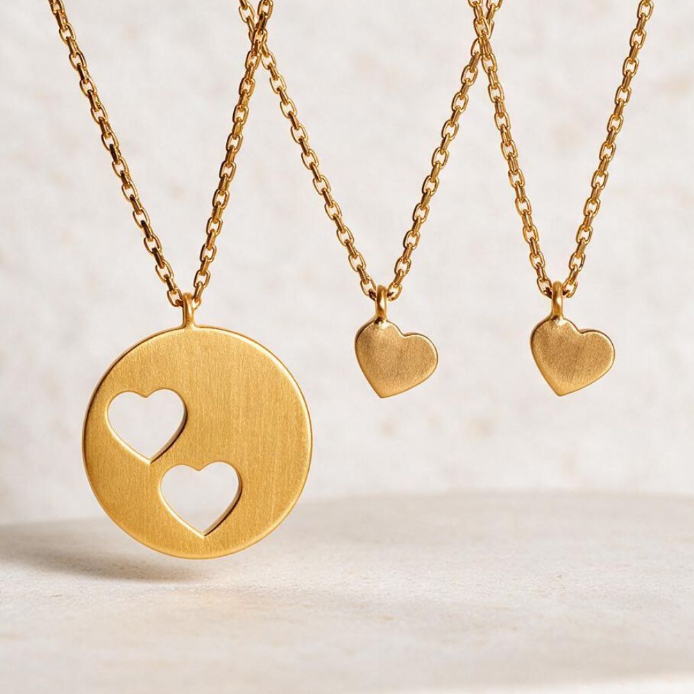 3er Set Herzkette für Mama und zwei Kinder | Personalisierbar