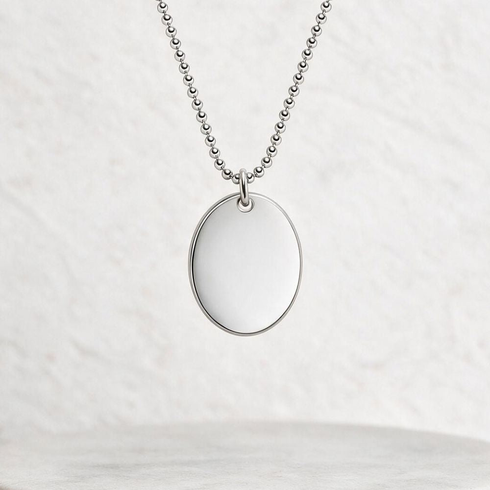Kette mit Oval-Plättchen personalisierbar
