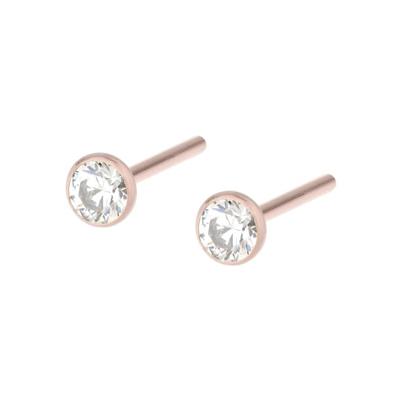 Edelstahl Ohrstecker Rosegold-Beschichtung ERNSTES DESIGN E460 WH