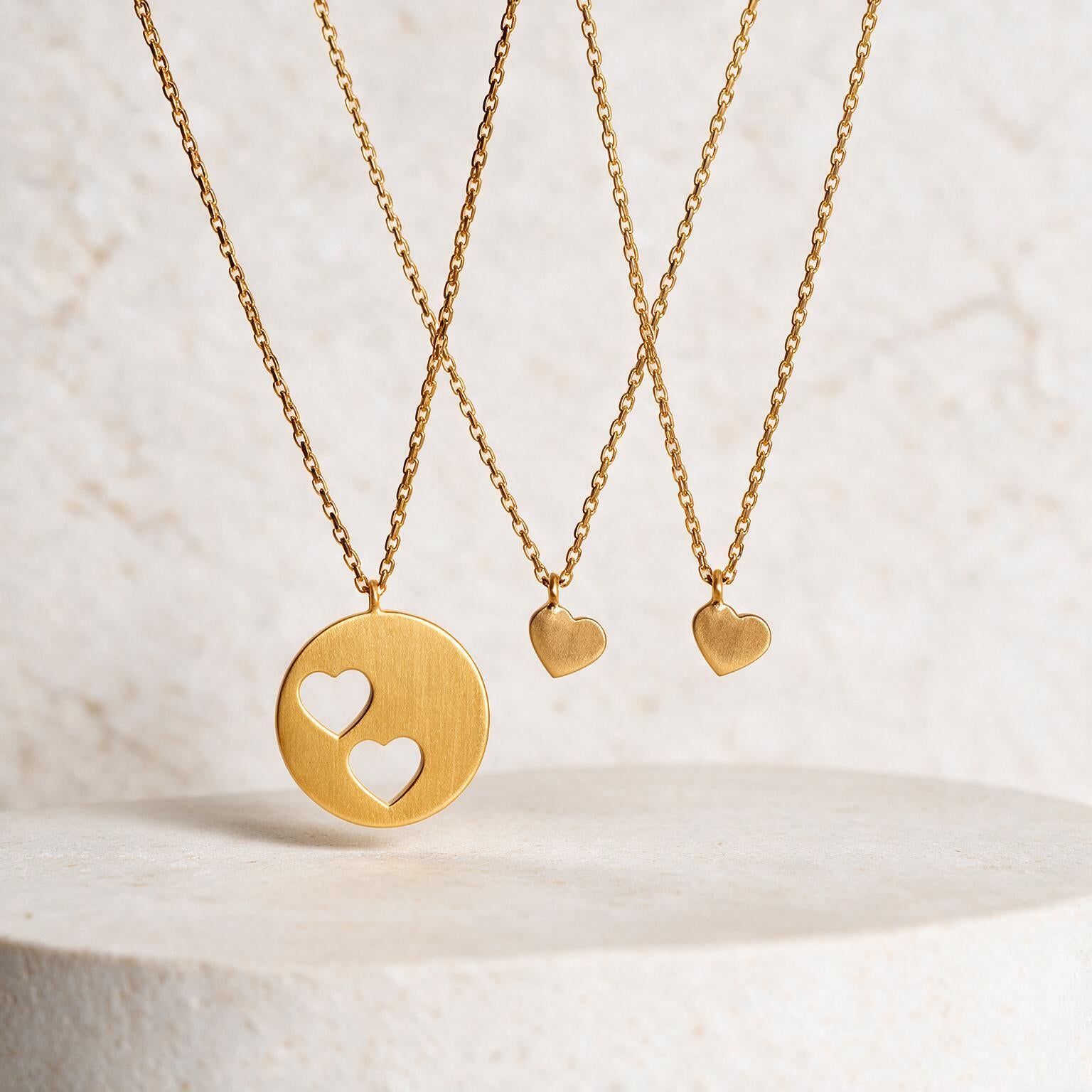 3er Set Herzkette für Mama und zwei Kinder | Personalisierbar