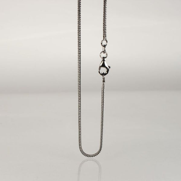 Kette KET Fuchs 1,3 sw Silber 925 schwarz rhodiniert