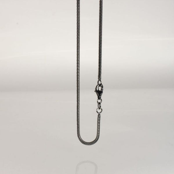 Kette KET Fuchs 1,5 sw Silber 925, schwarz rhodiniert