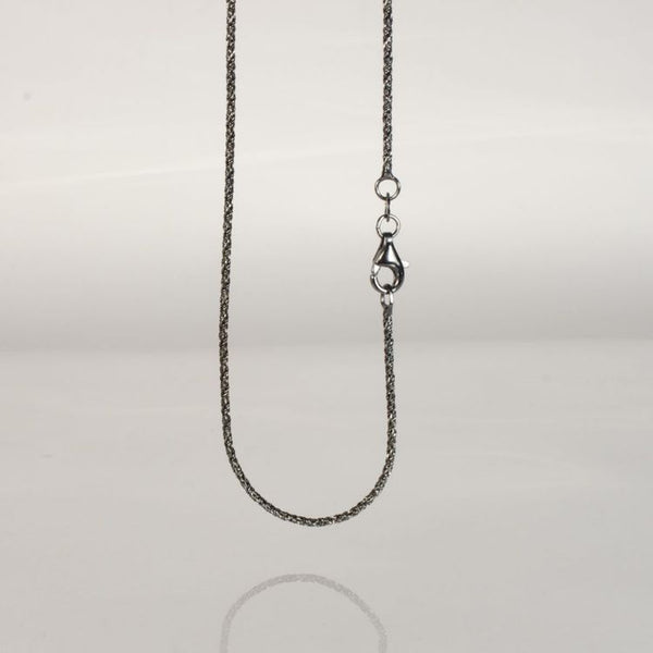 Kette KET Seil 1,3 sw Silber 925 shwarz rhodiniert