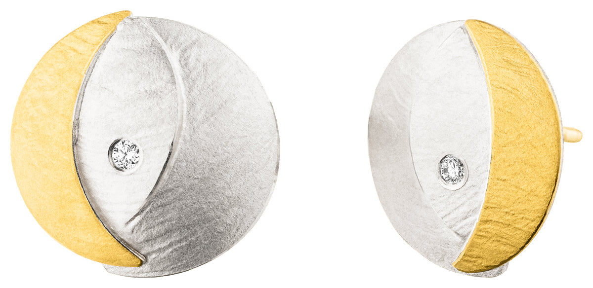 925er Silber Ohrstecker feingoldbelegt MANU O1069BR