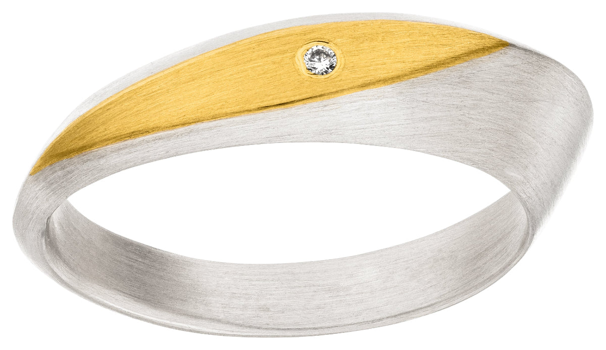 925er Silber Ring feingoldbelegt MANU R1447BR